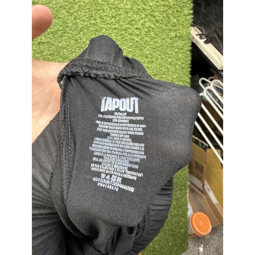 TAPOUT Sweatpants Mens Medium Sleepwear Lounge Pull On Casual Black y2k NWT